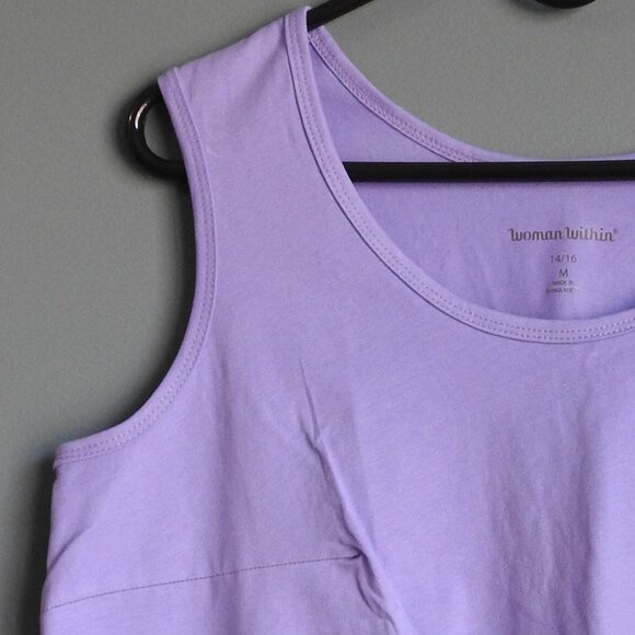 Woman Within Tank Top Camis, Womens Plus Size Medium (14/16), Set of 2 - Picture 10 of 11